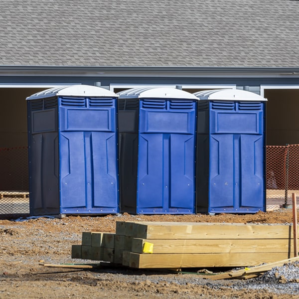 what is the maximum capacity for a single porta potty in Churubusco NY